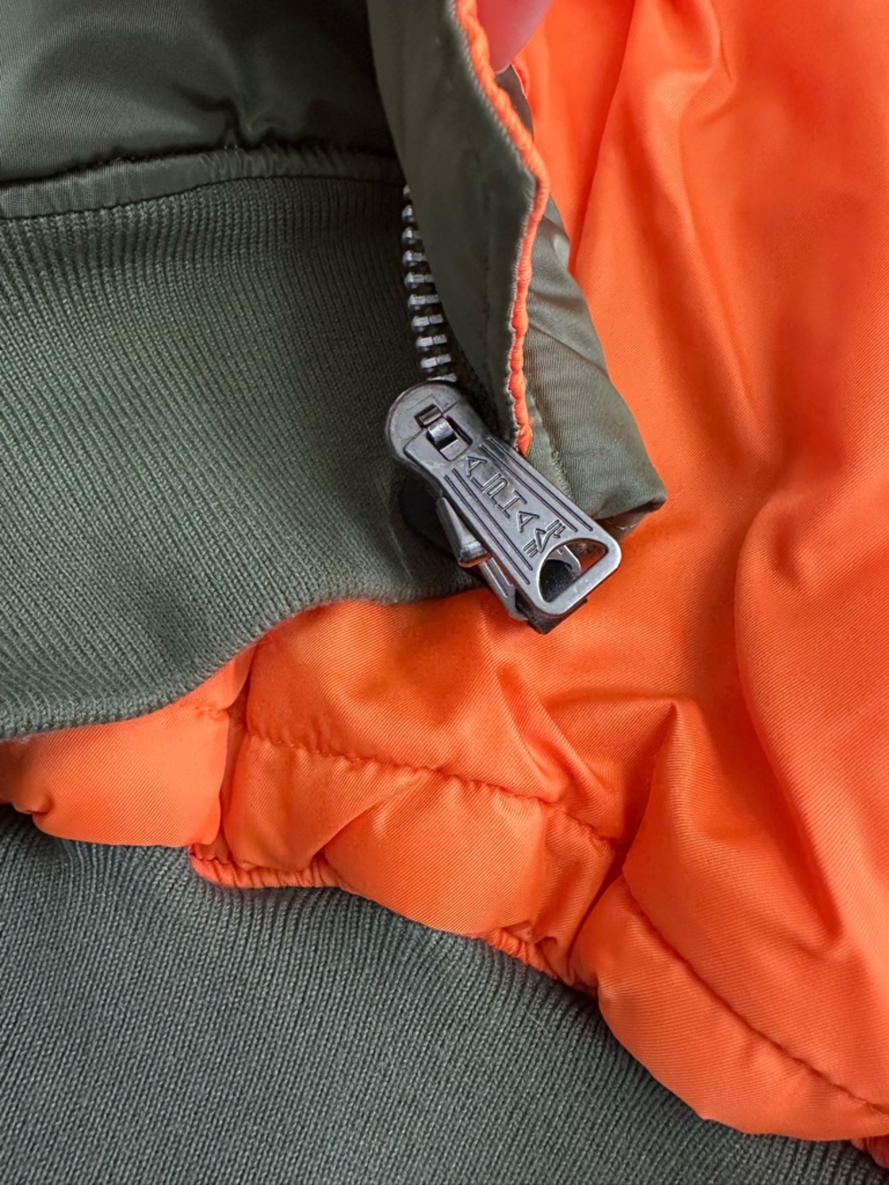 Alpha Industries Green Reversible Bomber Flight Jacket Military Tactical Utility - Picture 4 of 10
